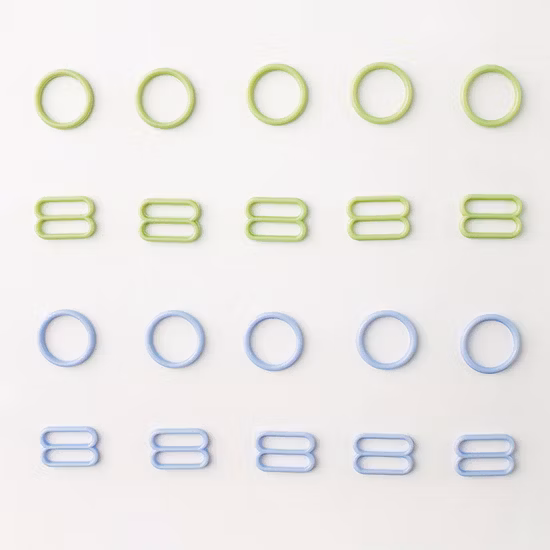 Best Price 12mm Transparent Bra Plastic Clear Ring Slider and Hook Underwear Accessories