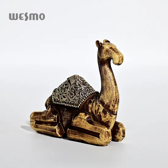 Wholesale Home Decor Resin Tabletop Decor Antique Faux Wood Camel Statue Customization Handcraft Animal Sculpture 