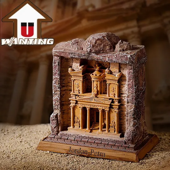 Ins Retro Petra Ancient City Sculpture Decor Handcraft Home Decoration Promotional Gift 