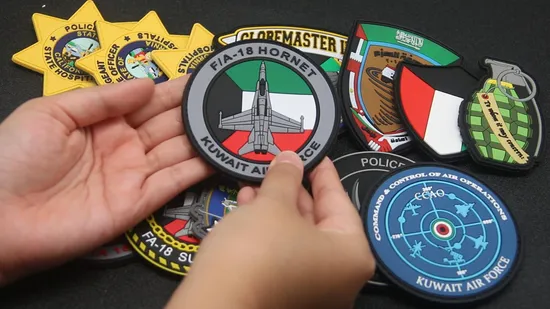 China Custom Embroidered Rubber Patches Logo Bulk 3D Garment Accessories Sew Us Cartoon Style Embroidery PVC Fire Patch Iron on for Clothing Accessory 