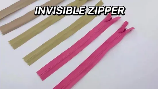 Wholesale Buy High Quality 2 Way 20, 28, 60, 90cm Open End Double Ended White Black Color Invisible Nylon Zipper for Garment Bag 