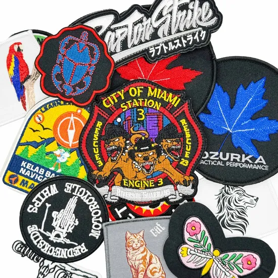 Heat Press Custom Woven Patch Embroidered Badge Label Logo Wholesale Applique Embroidery Apparel & Garment Accessories Badge Iron on Patches 