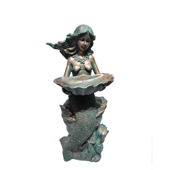 Resin Handcrafts Polyresin Pretty Mermaid with Bluey Tail Statue for Home Decoration Sculpture 