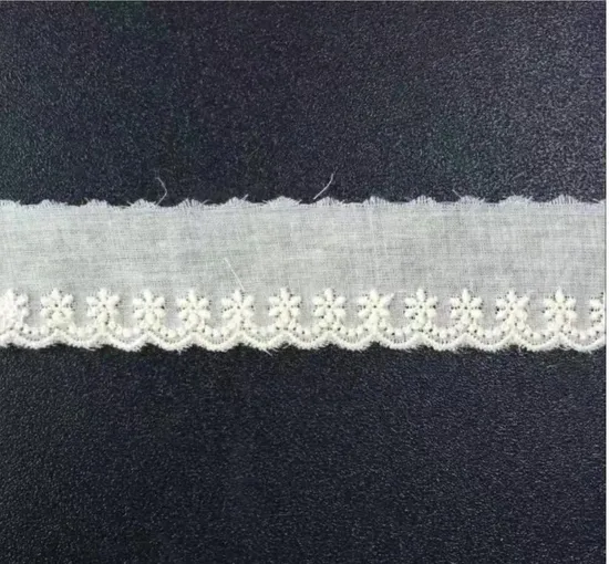 China Embroidery Cotton Water Soluble Embroidery Cotton Chemical Trimming Polyester African Stretch Jacquard Swiss Organza Guipure Elastic Lace 